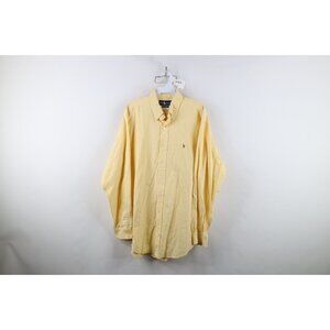 Vintage 90s Ralph Lauren Mens 17 35 Cotton Oxford Collared Button Down Shirt